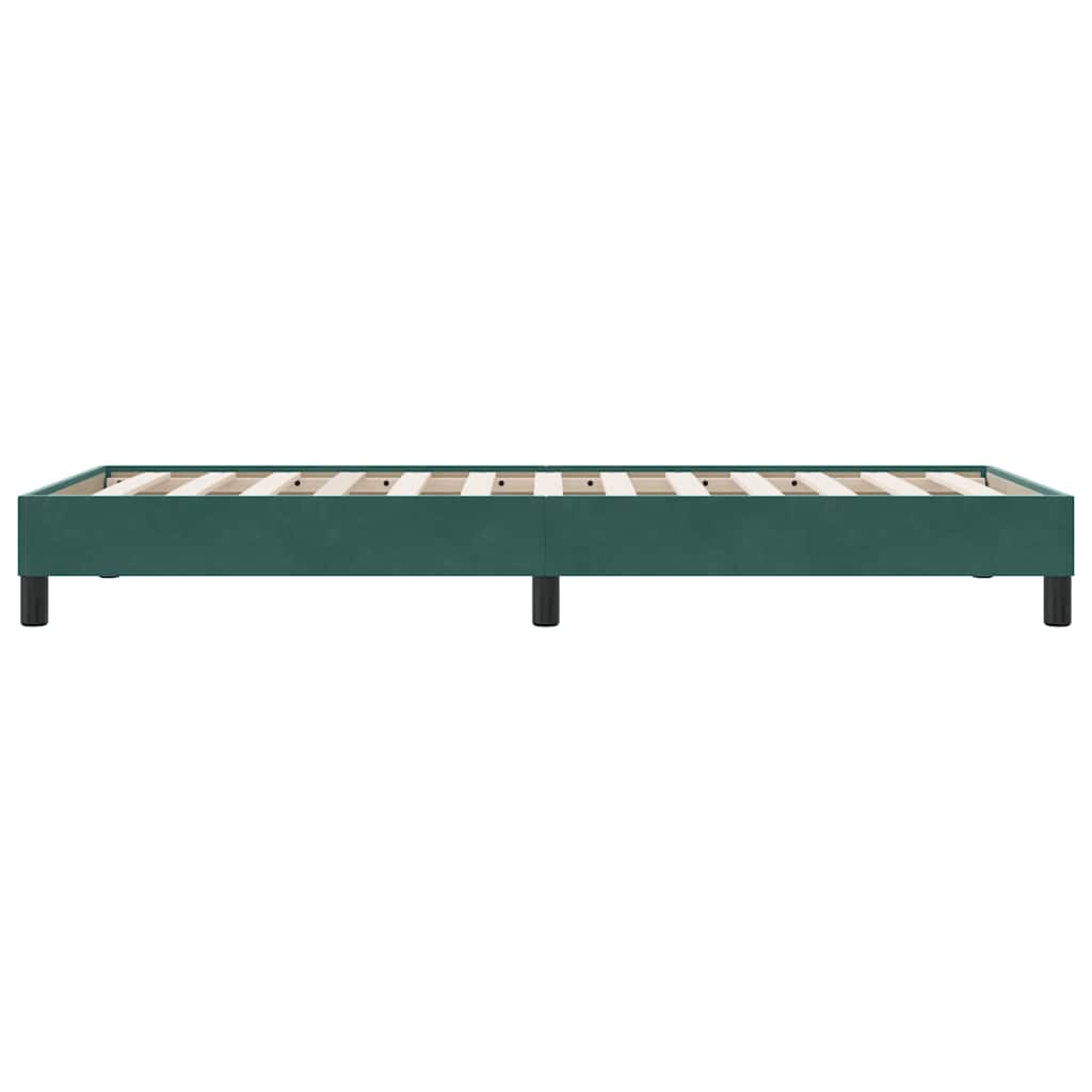 Bedframe zonder matras 80x220 cm fluweel donkergroen is nu te koop bij PeponiXL, paradijselijk wonen!