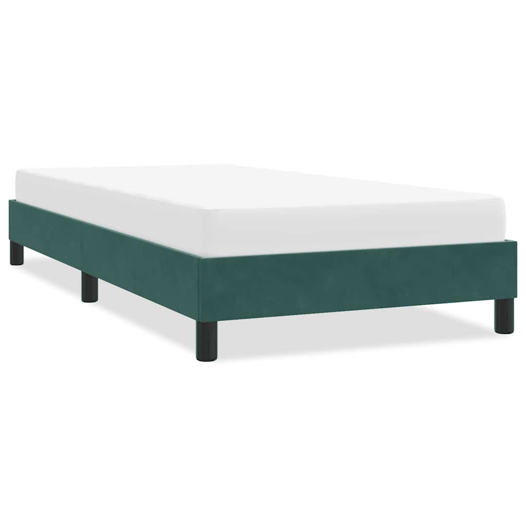 Bedframe zonder matras 80x220 cm fluweel donkergroen is nu te koop bij PeponiXL, paradijselijk wonen!