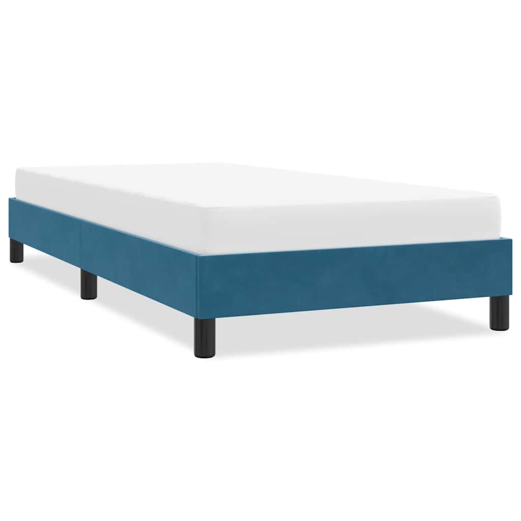 Bedframe zonder matras 80x220 cm fluweel donkerblauw is nu te koop bij PeponiXL, paradijselijk wonen!