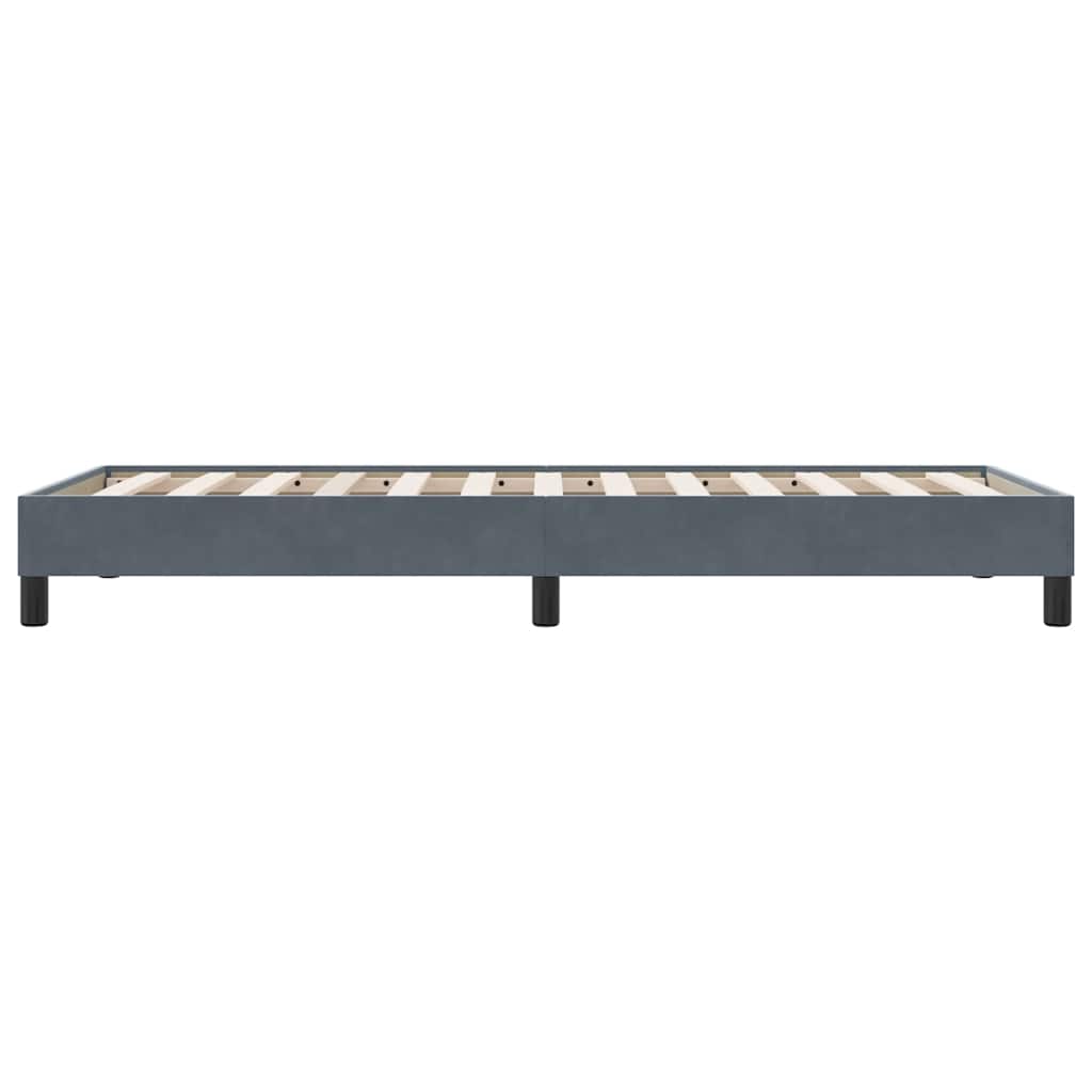 Bedframe zonder matras 90x220 cm fluweel donkergrijs is nu te koop bij PeponiXL, paradijselijk wonen!