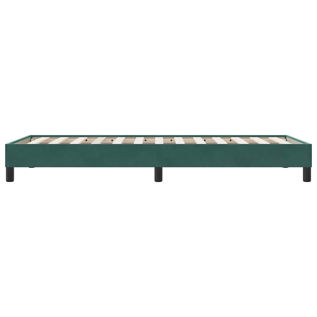 Bedframe zonder matras 90x220 cm fluweel donkergroen is nu te koop bij PeponiXL, paradijselijk wonen!