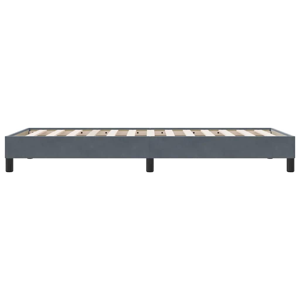 Bedframe zonder matras 100x220 cm fluweel donkergrijs is nu te koop bij PeponiXL, paradijselijk wonen!