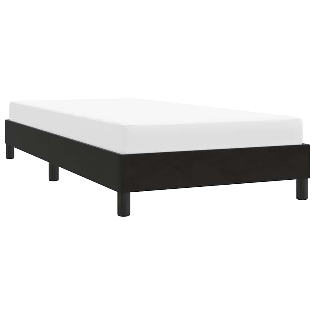 Bedframe zonder matras 100x220 cm fluweel zwart is nu te koop bij PeponiXL, paradijselijk wonen!