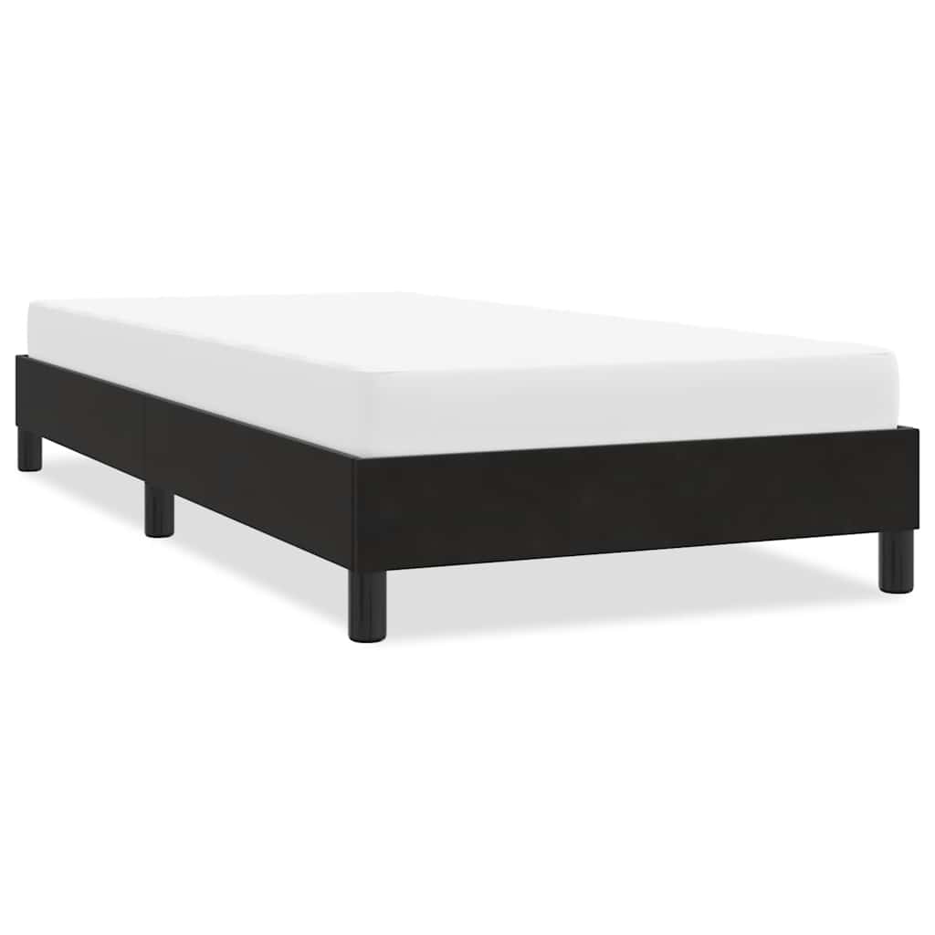 Bedframe zonder matras 100x220 cm fluweel zwart is nu te koop bij PeponiXL, paradijselijk wonen!