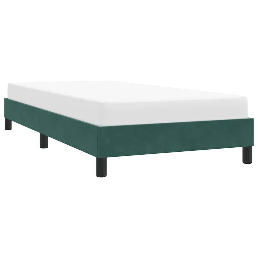 Bedframe zonder matras 100x220 cm fluweel donkergroen is nu te koop bij PeponiXL, paradijselijk wonen!