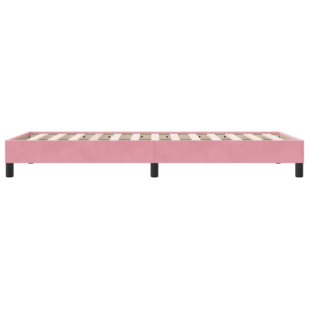 Bedframe zonder matras 100x220 cm fluweel roze is nu te koop bij PeponiXL, paradijselijk wonen!