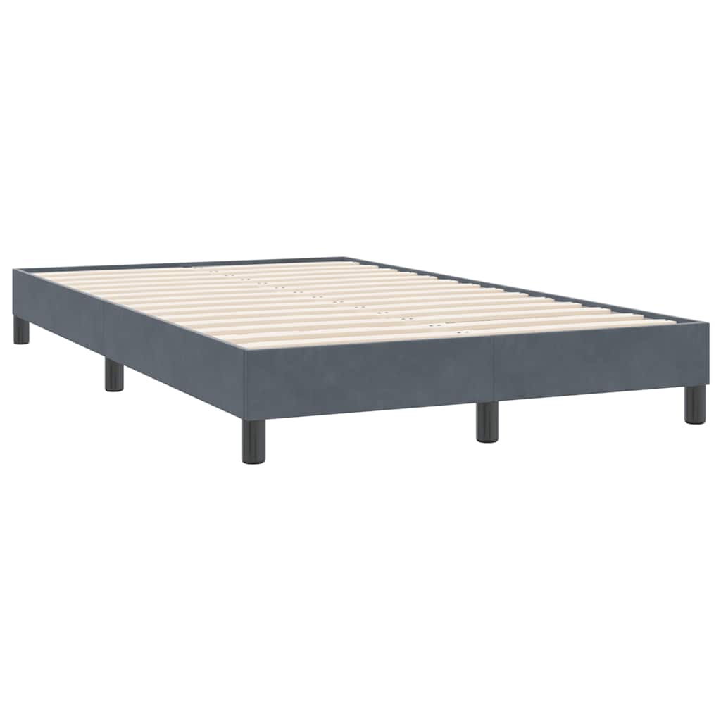 Bedframe zonder matras 120x220 cm fluweel donkergrijs is nu te koop bij PeponiXL, paradijselijk wonen!