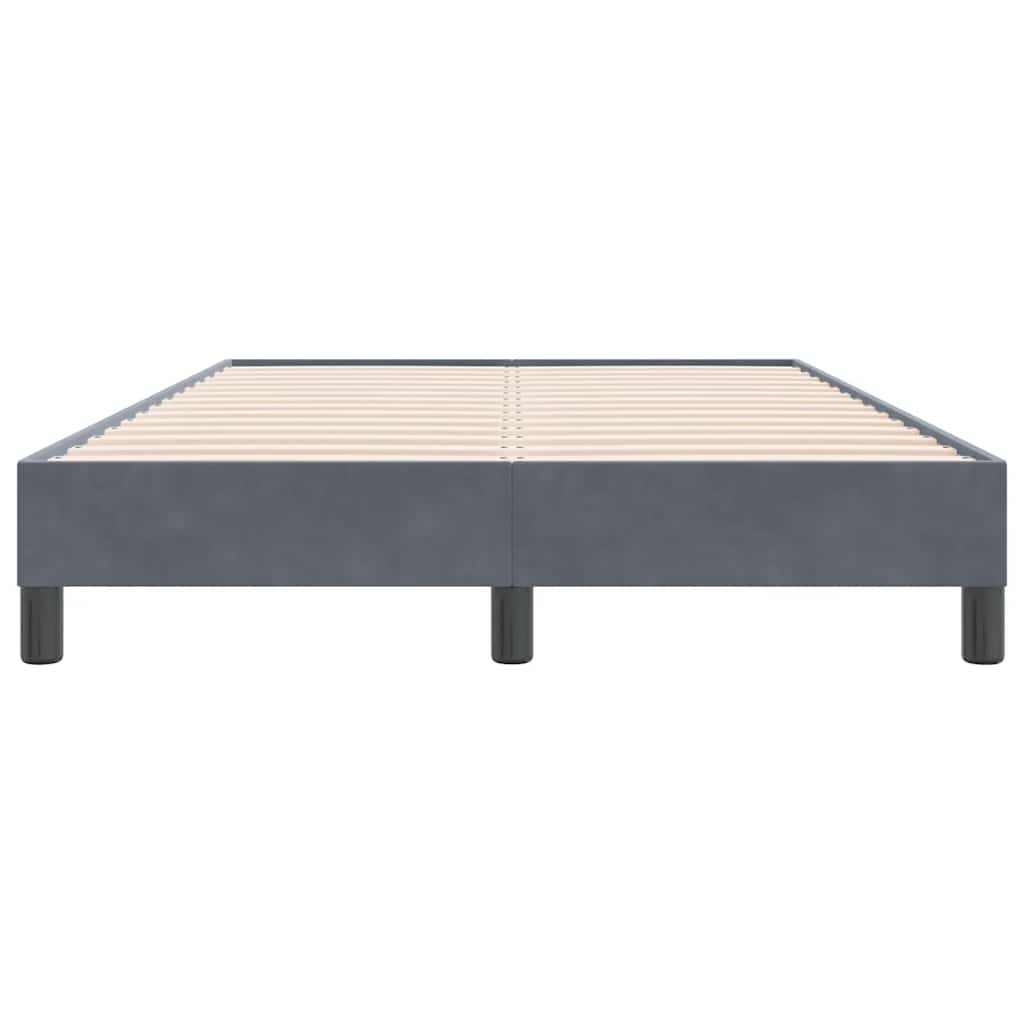 Bedframe zonder matras 120x220 cm fluweel donkergrijs is nu te koop bij PeponiXL, paradijselijk wonen!