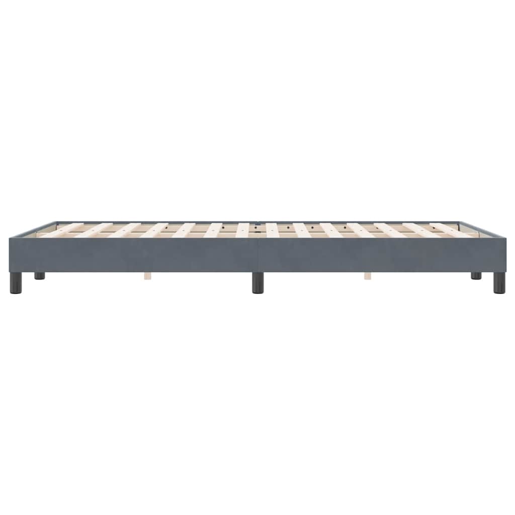 Bedframe zonder matras 120x220 cm fluweel donkergrijs is nu te koop bij PeponiXL, paradijselijk wonen!