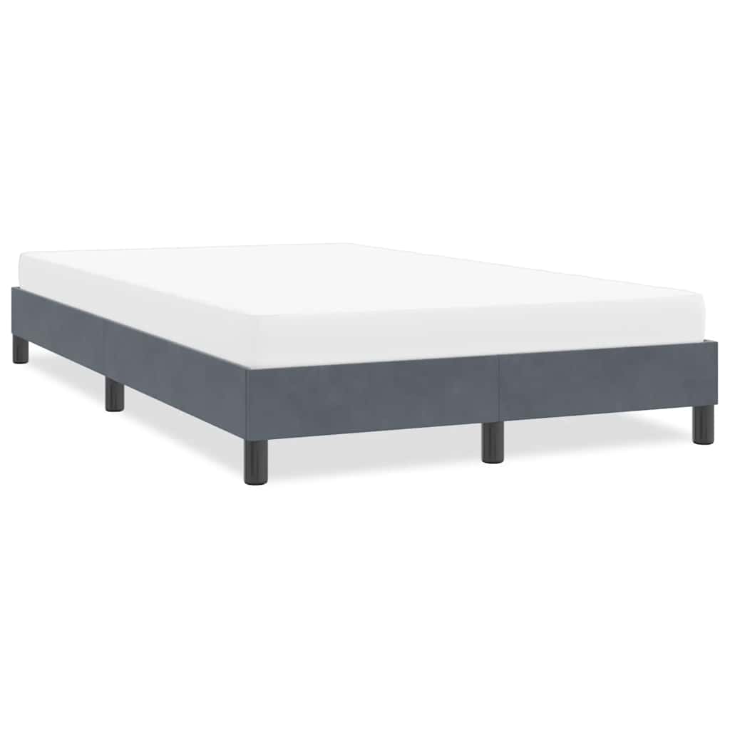 Bedframe zonder matras 120x220 cm fluweel donkergrijs is nu te koop bij PeponiXL, paradijselijk wonen!