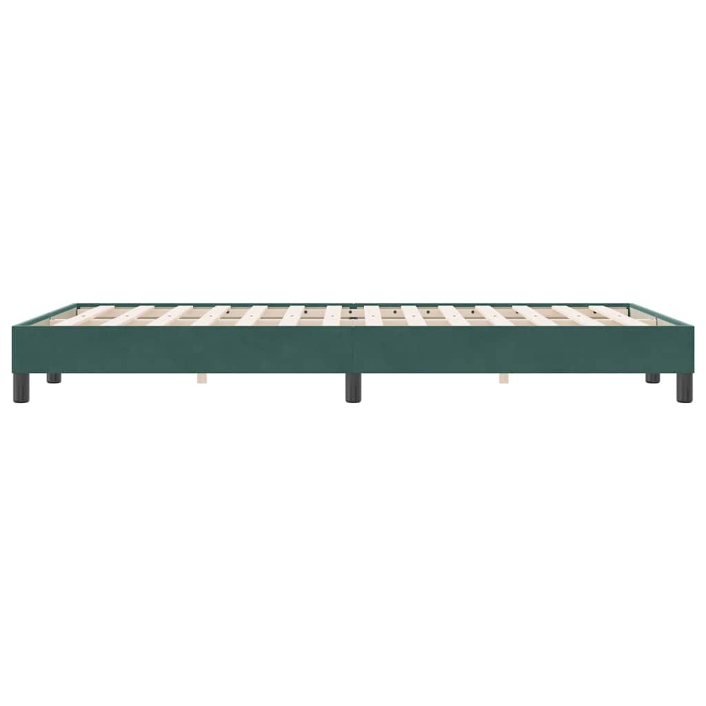Bedframe zonder matras 120x220 cm fluweel donkergroen is nu te koop bij PeponiXL, paradijselijk wonen!