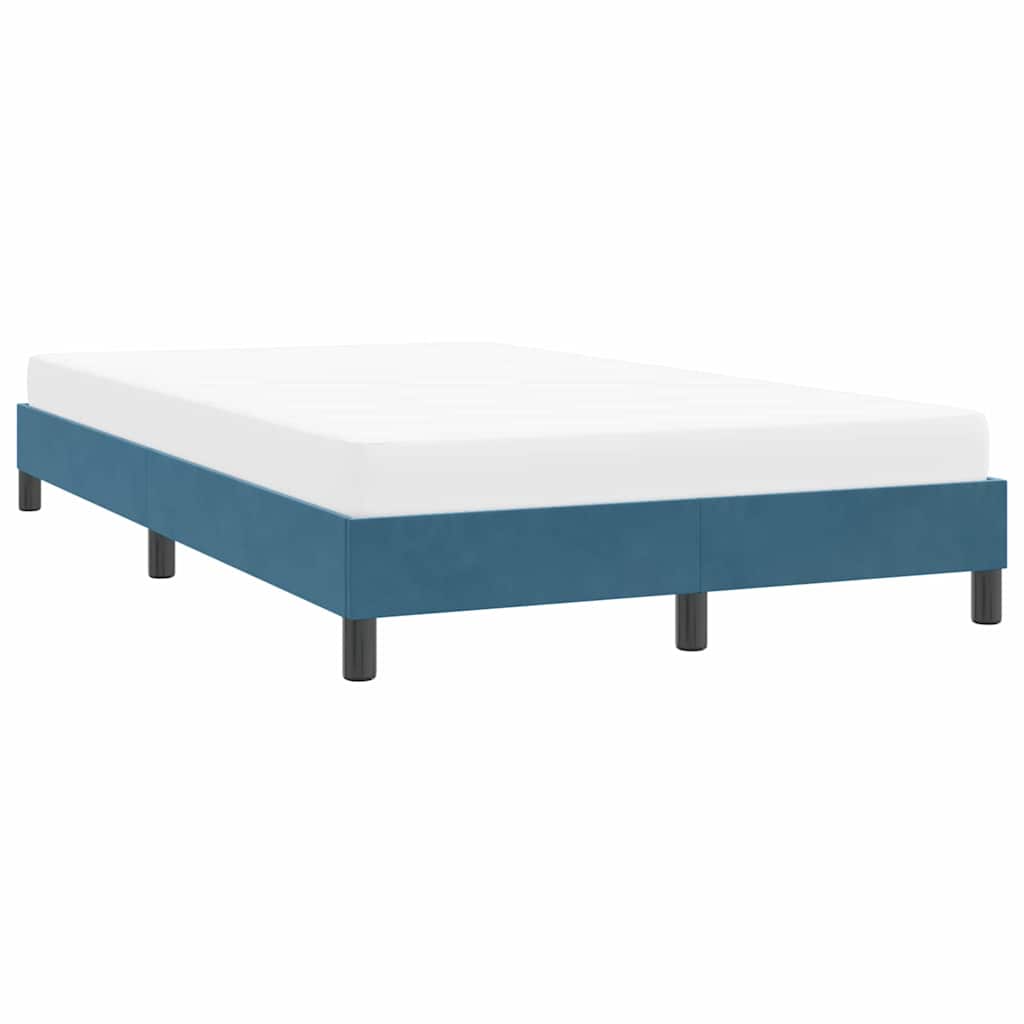 Bedframe zonder matras 120x220 cm fluweel donkerblauw is nu te koop bij PeponiXL, paradijselijk wonen!