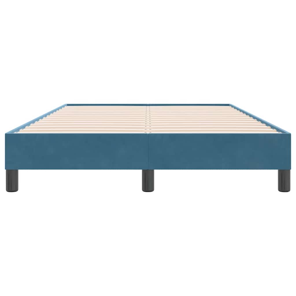 Bedframe zonder matras 120x220 cm fluweel donkerblauw is nu te koop bij PeponiXL, paradijselijk wonen!