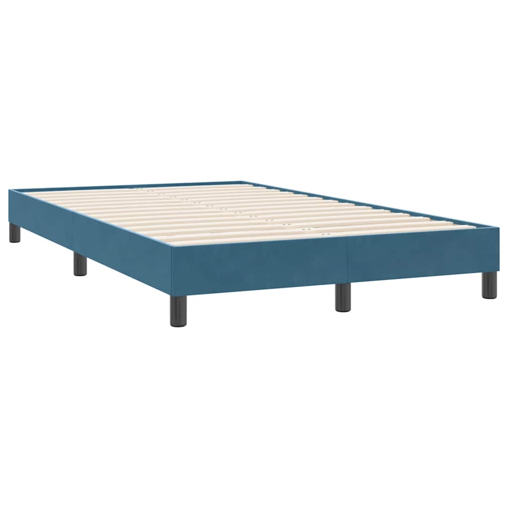 Bedframe zonder matras 120x220 cm fluweel donkerblauw is nu te koop bij PeponiXL, paradijselijk wonen!