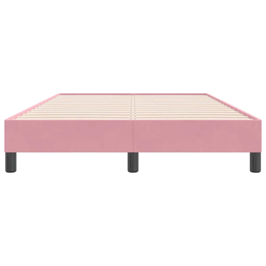 Bedframe zonder matras 120x220 cm fluweel roze is nu te koop bij PeponiXL, paradijselijk wonen!