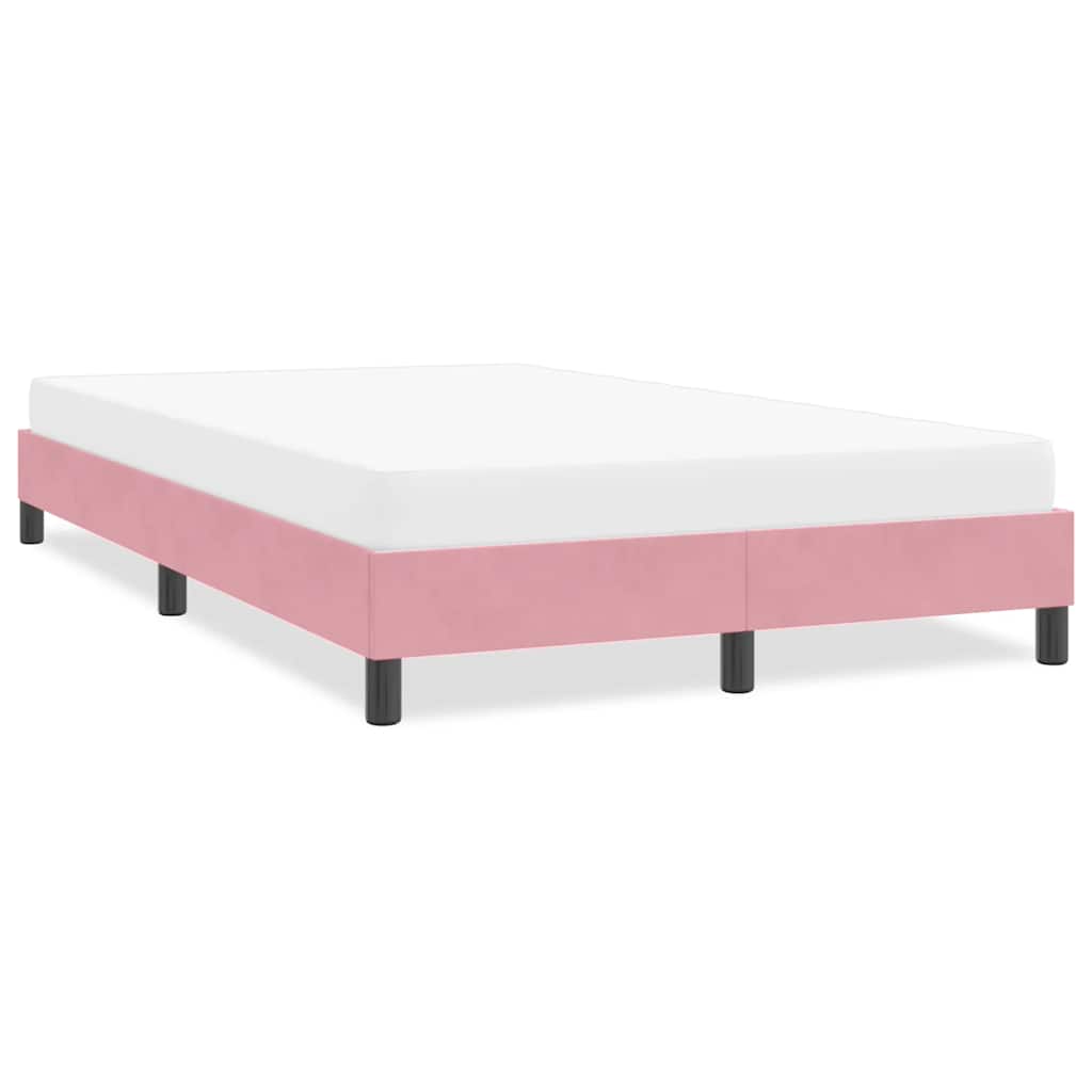 Bedframe zonder matras 120x220 cm fluweel roze is nu te koop bij PeponiXL, paradijselijk wonen!