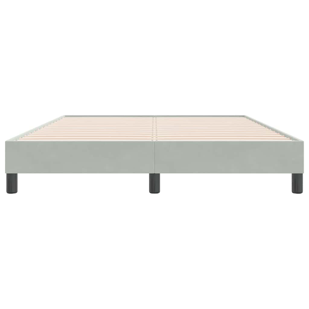 Bedframe zonder matras 140x220 cm fluweel lichtgrijs is nu te koop bij PeponiXL, paradijselijk wonen!