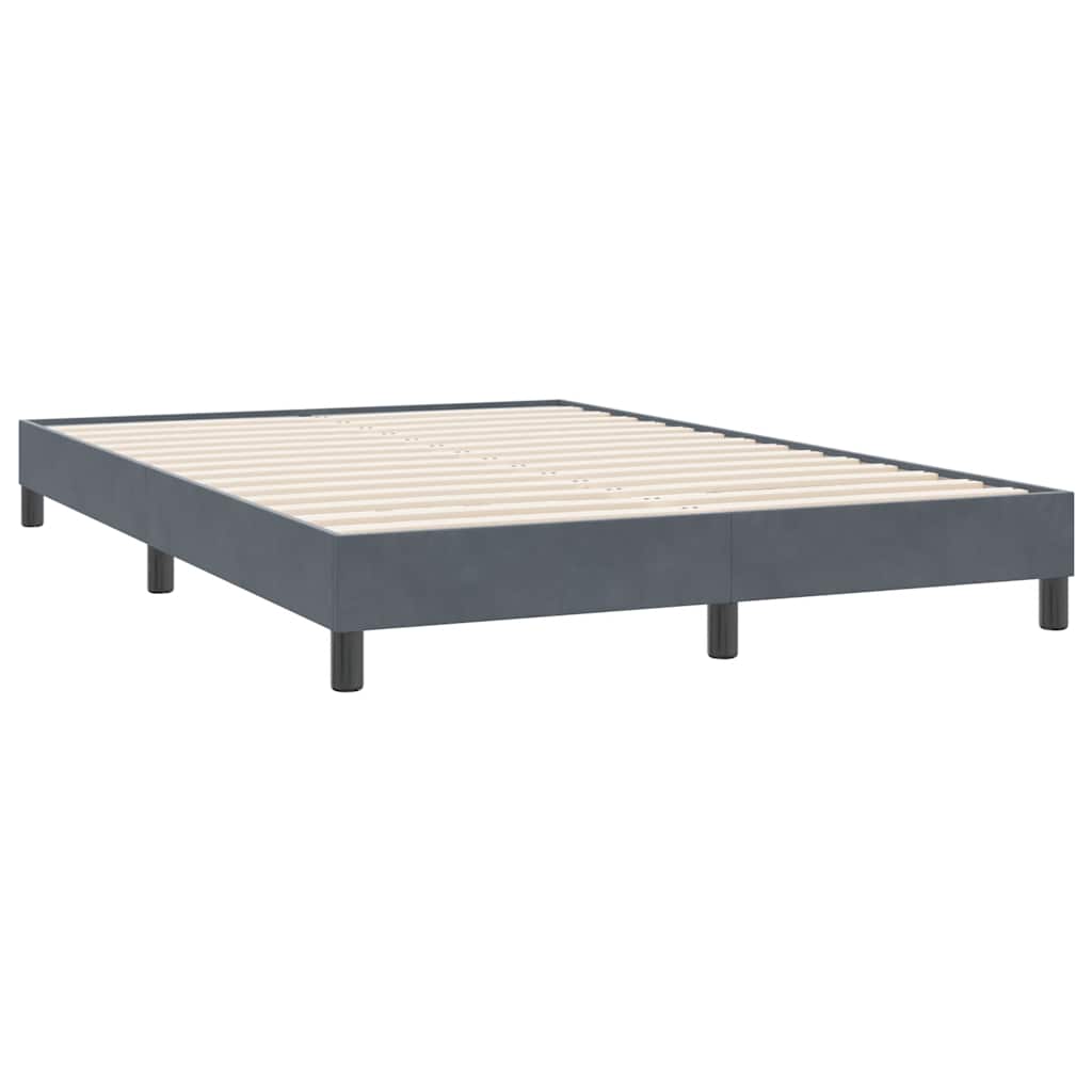 Bedframe zonder matras 140x220 cm fluweel donkergrijs is nu te koop bij PeponiXL, paradijselijk wonen!