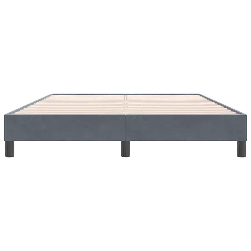 Bedframe zonder matras 140x220 cm fluweel donkergrijs is nu te koop bij PeponiXL, paradijselijk wonen!