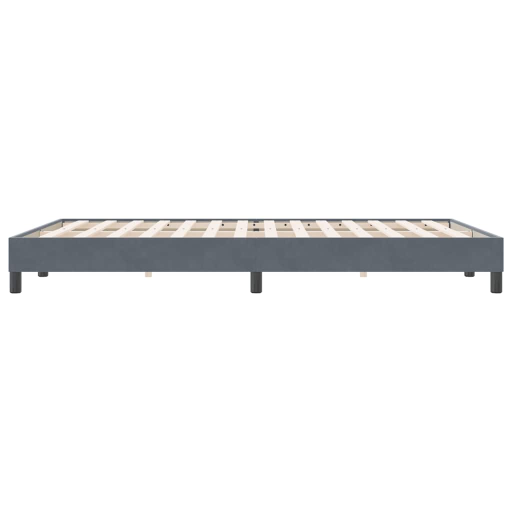 Bedframe zonder matras 140x220 cm fluweel donkergrijs is nu te koop bij PeponiXL, paradijselijk wonen!