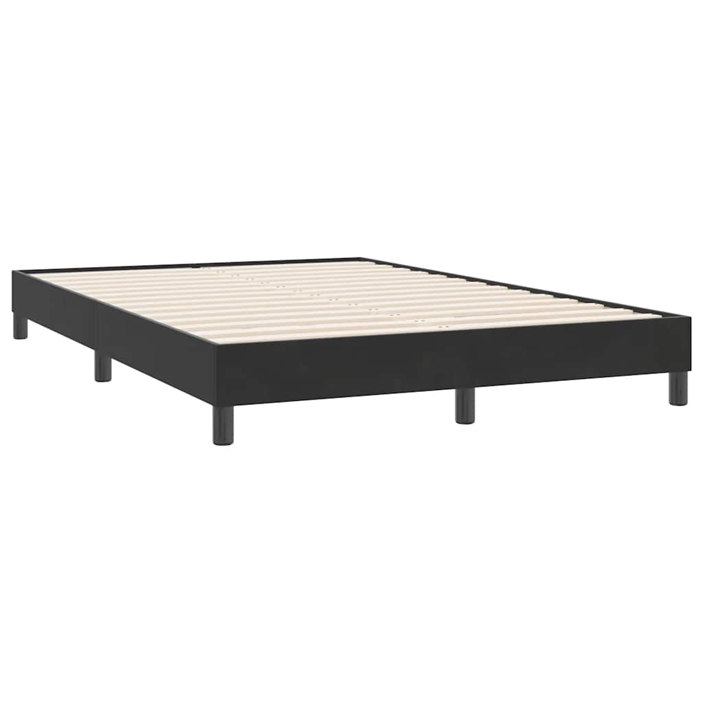 Bedframe zonder matras 140x220 cm fluweel zwart is nu te koop bij PeponiXL, paradijselijk wonen!