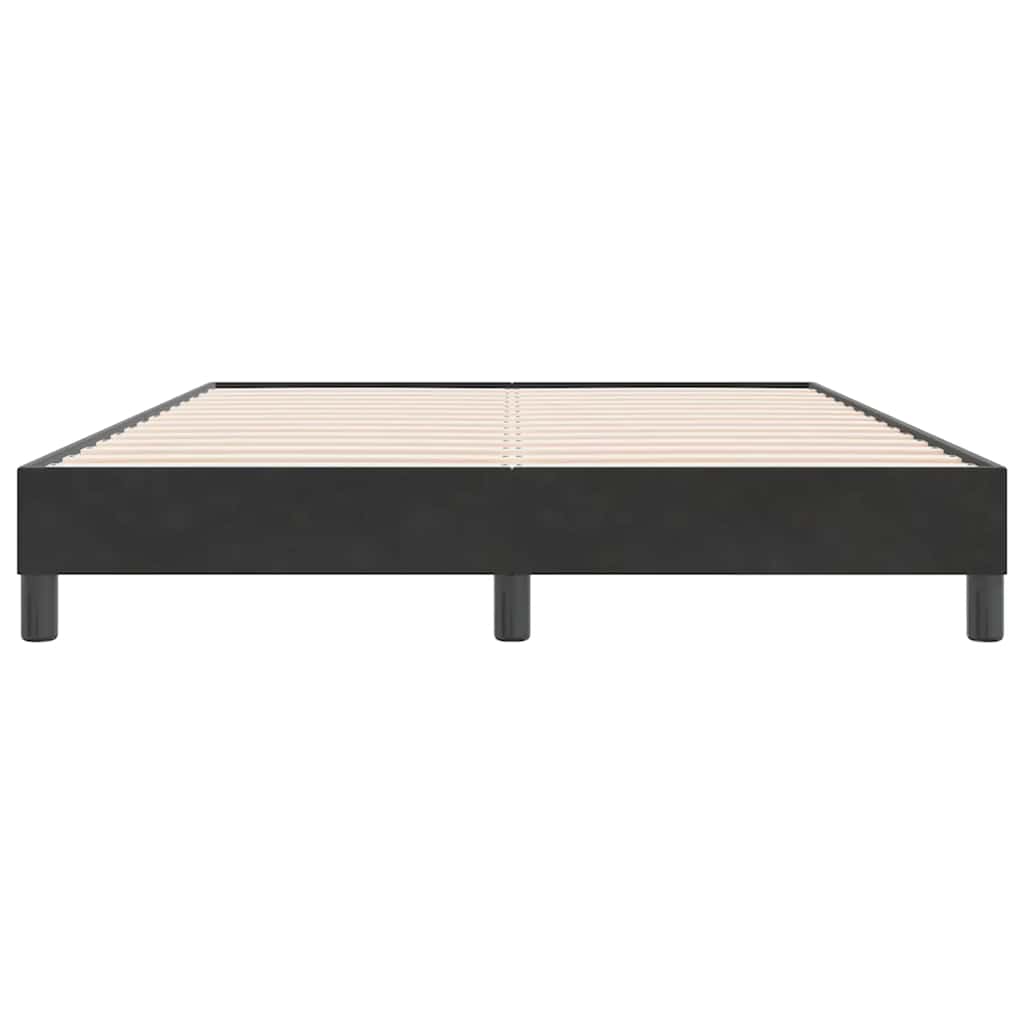Bedframe zonder matras 140x220 cm fluweel zwart is nu te koop bij PeponiXL, paradijselijk wonen!