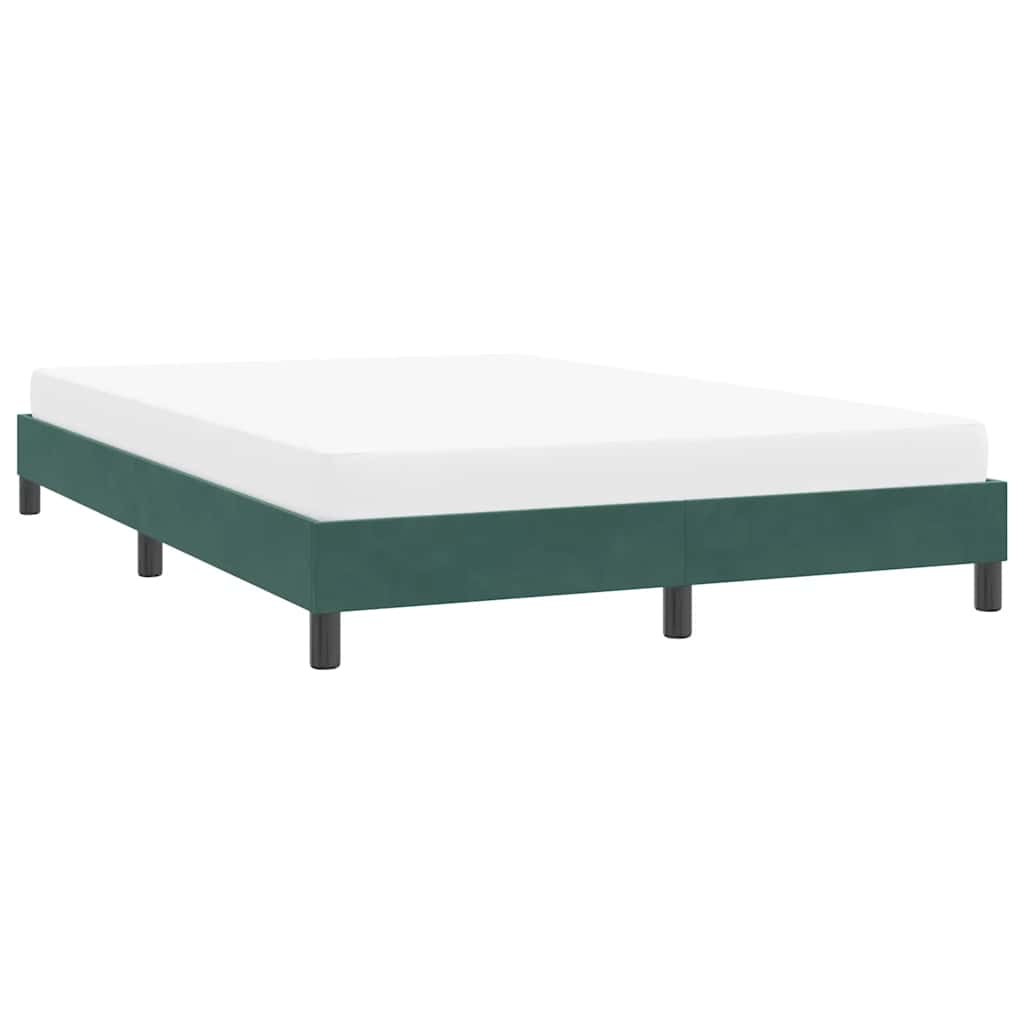 Bedframe zonder matras 140x220 cm fluweel donkergroen is nu te koop bij PeponiXL, paradijselijk wonen!