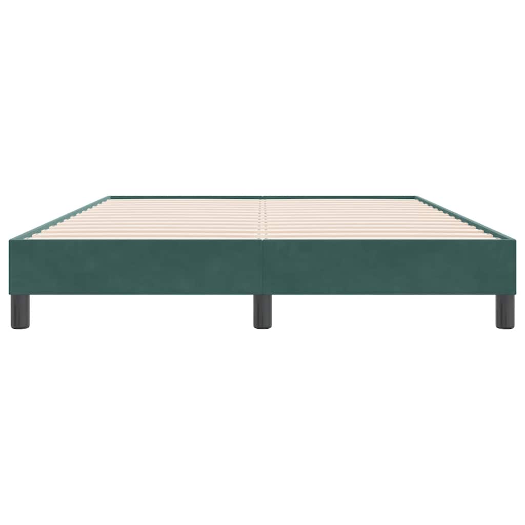 Bedframe zonder matras 140x220 cm fluweel donkergroen is nu te koop bij PeponiXL, paradijselijk wonen!
