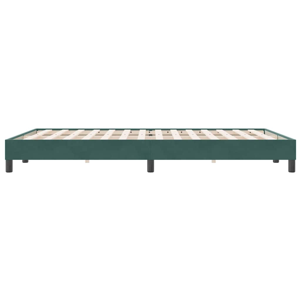 Bedframe zonder matras 140x220 cm fluweel donkergroen is nu te koop bij PeponiXL, paradijselijk wonen!