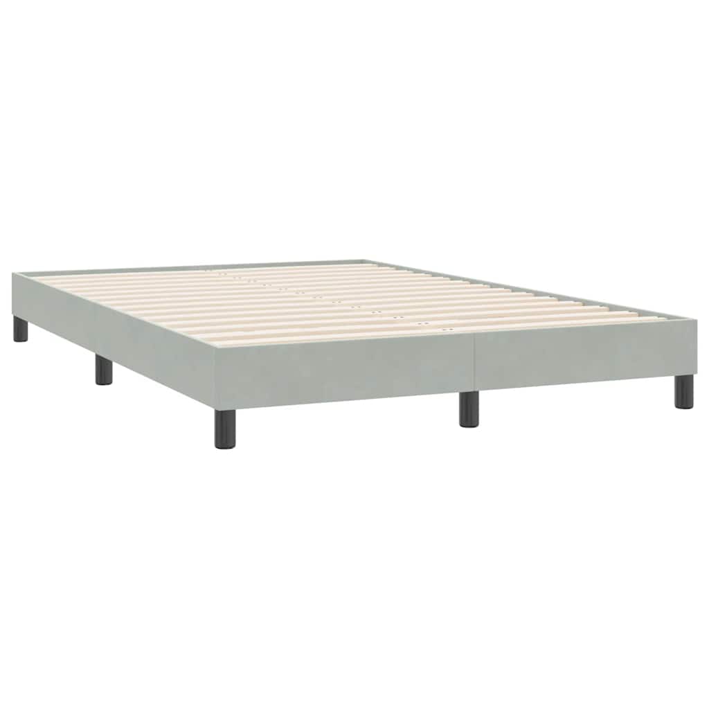 Bedframe zonder matras 160x220 cm fluweel lichtgrijs is nu te koop bij PeponiXL, paradijselijk wonen!