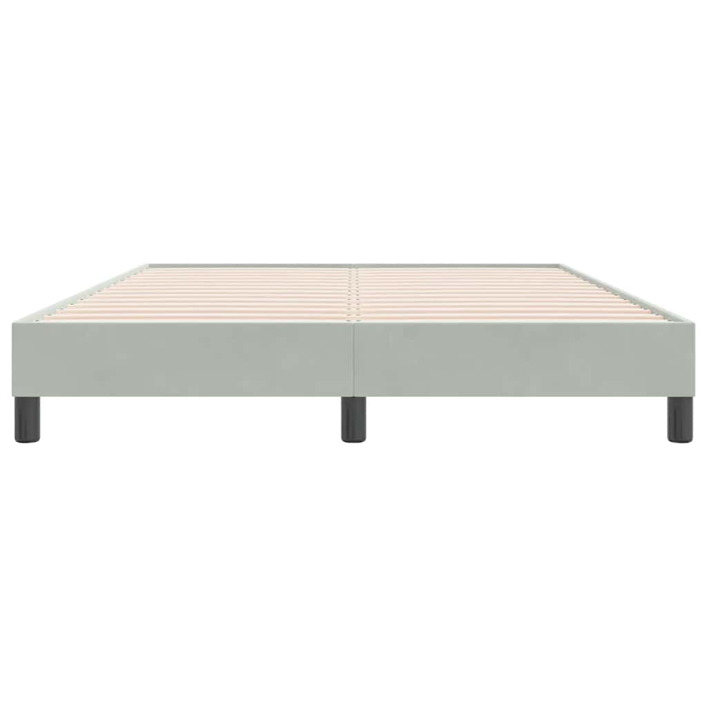 Bedframe zonder matras 160x220 cm fluweel lichtgrijs is nu te koop bij PeponiXL, paradijselijk wonen!