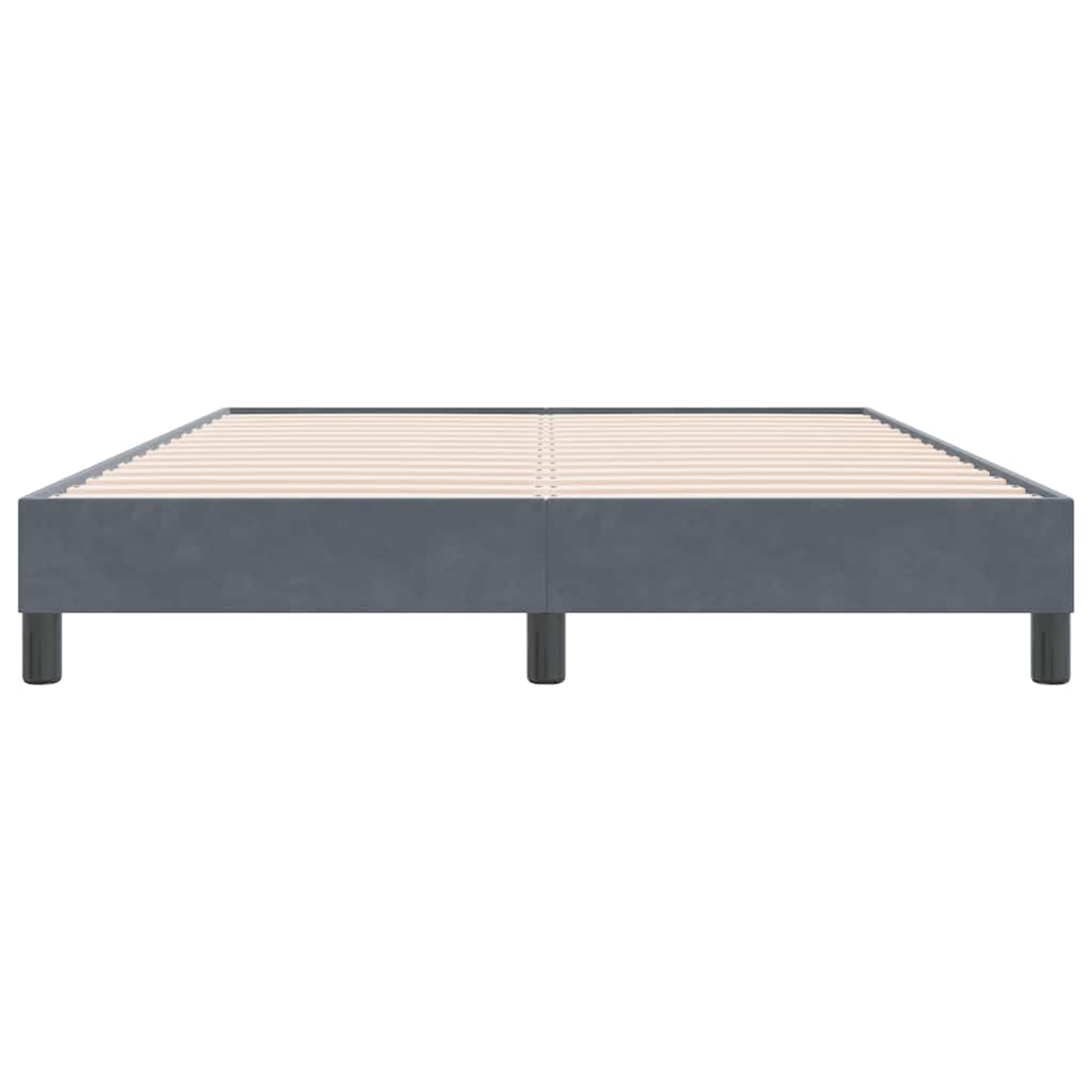 Bedframe zonder matras 160x220 cm fluweel donkergrijs is nu te koop bij PeponiXL, paradijselijk wonen!