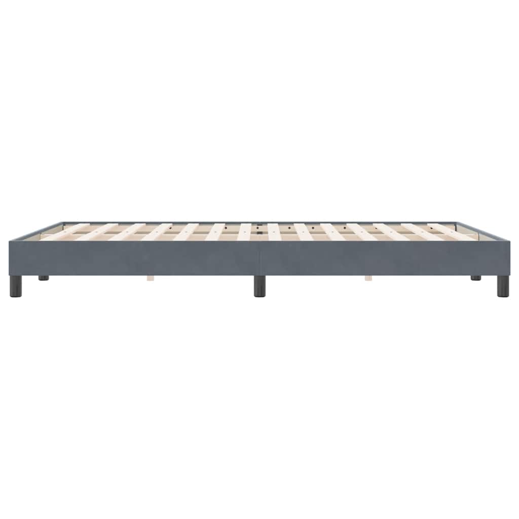 Bedframe zonder matras 160x220 cm fluweel donkergrijs is nu te koop bij PeponiXL, paradijselijk wonen!