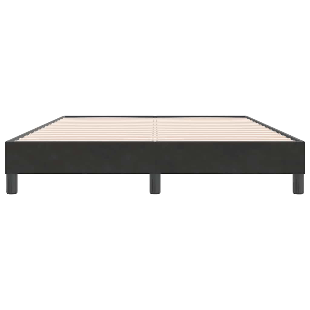 Bedframe zonder matras 160x220 cm fluweel zwart is nu te koop bij PeponiXL, paradijselijk wonen!