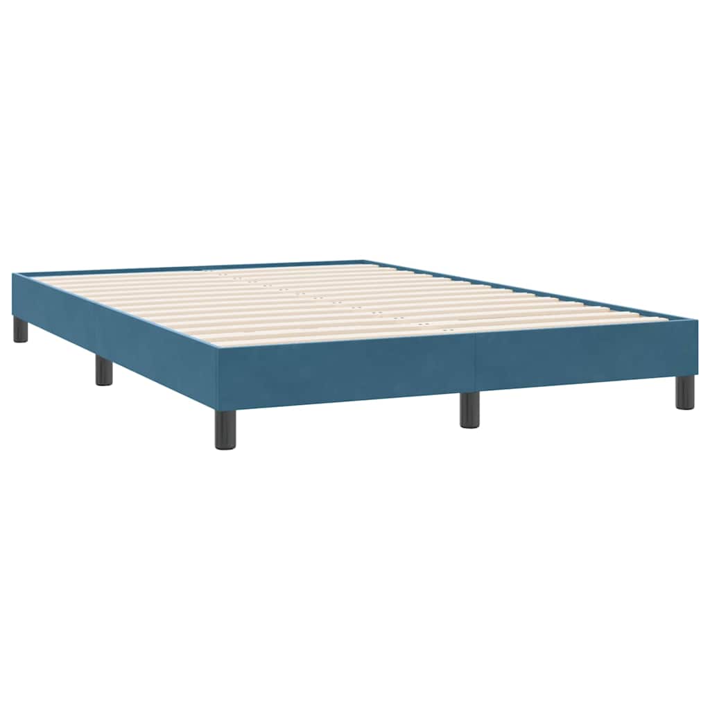 Bedframe zonder matras 160x220 cm fluweel donkerblauw is nu te koop bij PeponiXL, paradijselijk wonen!