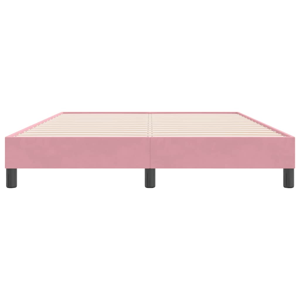 Bedframe zonder matras 160x220 cm fluweel roze is nu te koop bij PeponiXL, paradijselijk wonen!
