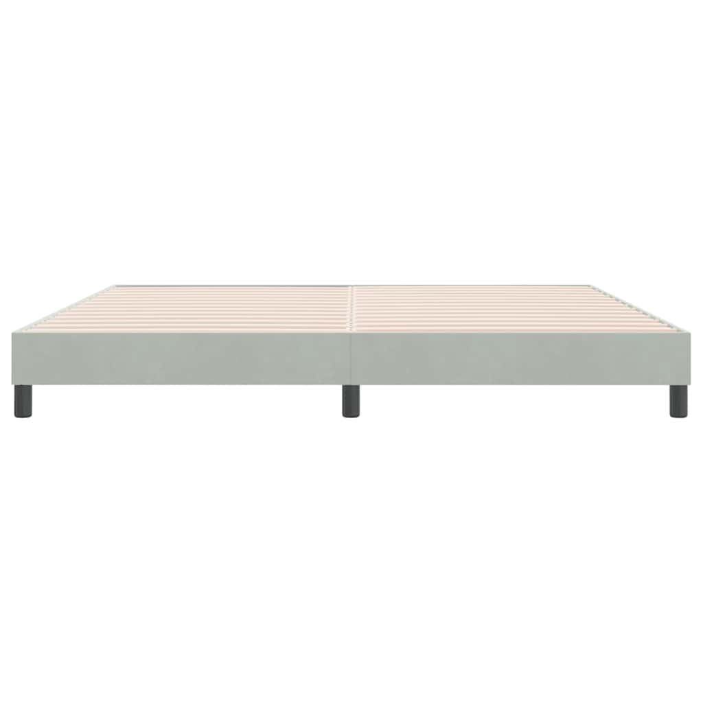 Bedframe zonder matras 180x220 cm fluweel lichtgrijs is nu te koop bij PeponiXL, paradijselijk wonen!
