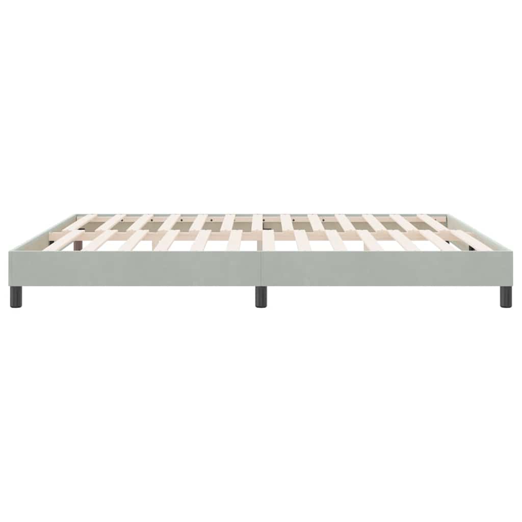Bedframe zonder matras 180x220 cm fluweel lichtgrijs is nu te koop bij PeponiXL, paradijselijk wonen!