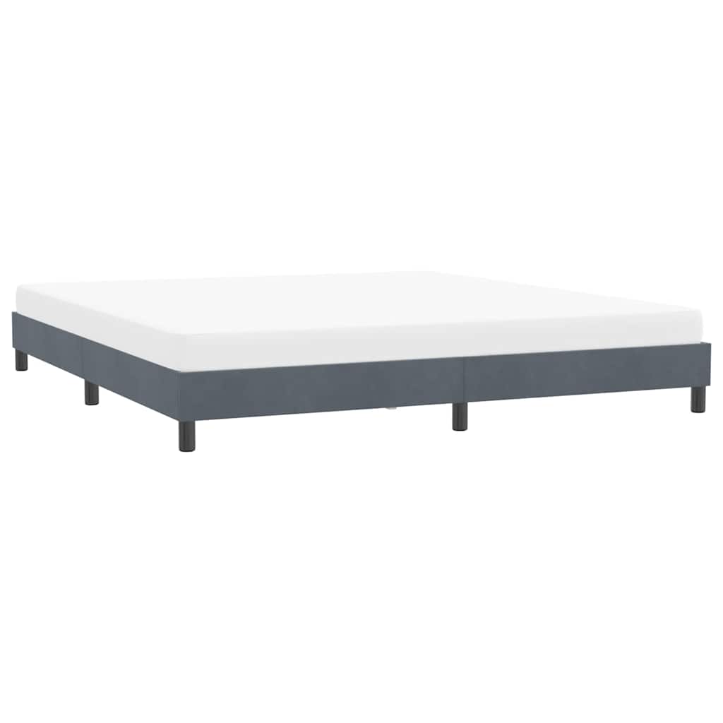 Bedframe zonder matras 180x220 cm fluweel donkergrijs is nu te koop bij PeponiXL, paradijselijk wonen!