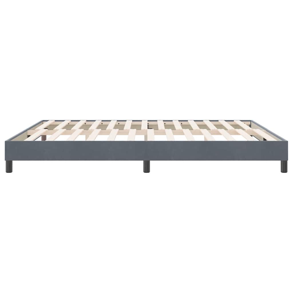 Bedframe zonder matras 180x220 cm fluweel donkergrijs is nu te koop bij PeponiXL, paradijselijk wonen!
