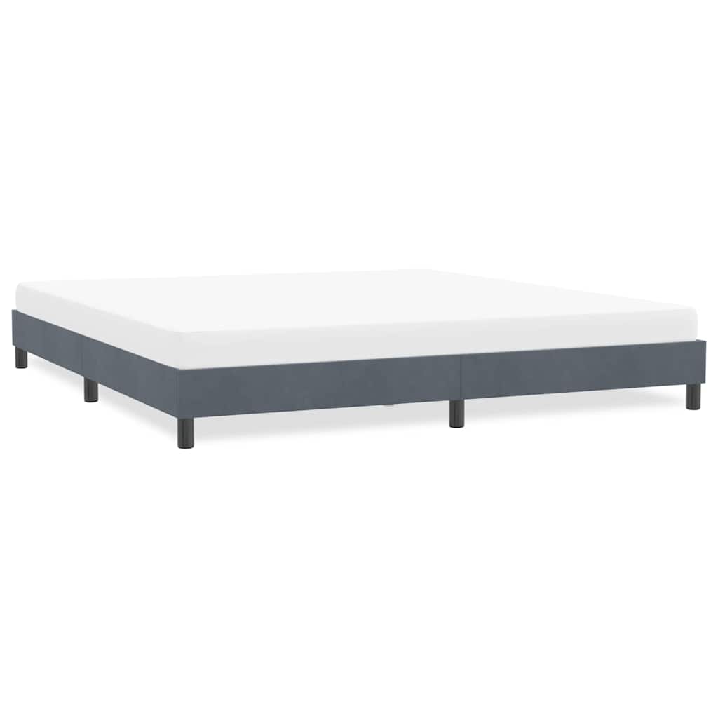 Bedframe zonder matras 180x220 cm fluweel donkergrijs is nu te koop bij PeponiXL, paradijselijk wonen!