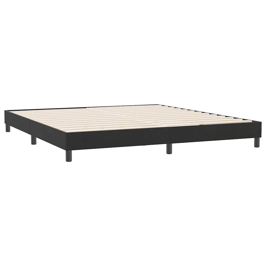 Bedframe zonder matras 180x220 cm fluweel zwart is nu te koop bij PeponiXL, paradijselijk wonen!