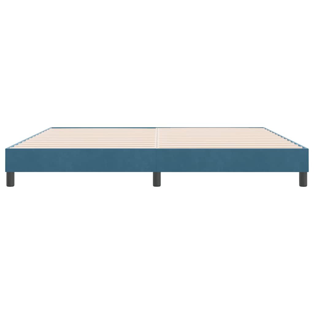 Bedframe zonder matras 180x220 cm fluweel donkerblauw is nu te koop bij PeponiXL, paradijselijk wonen!
