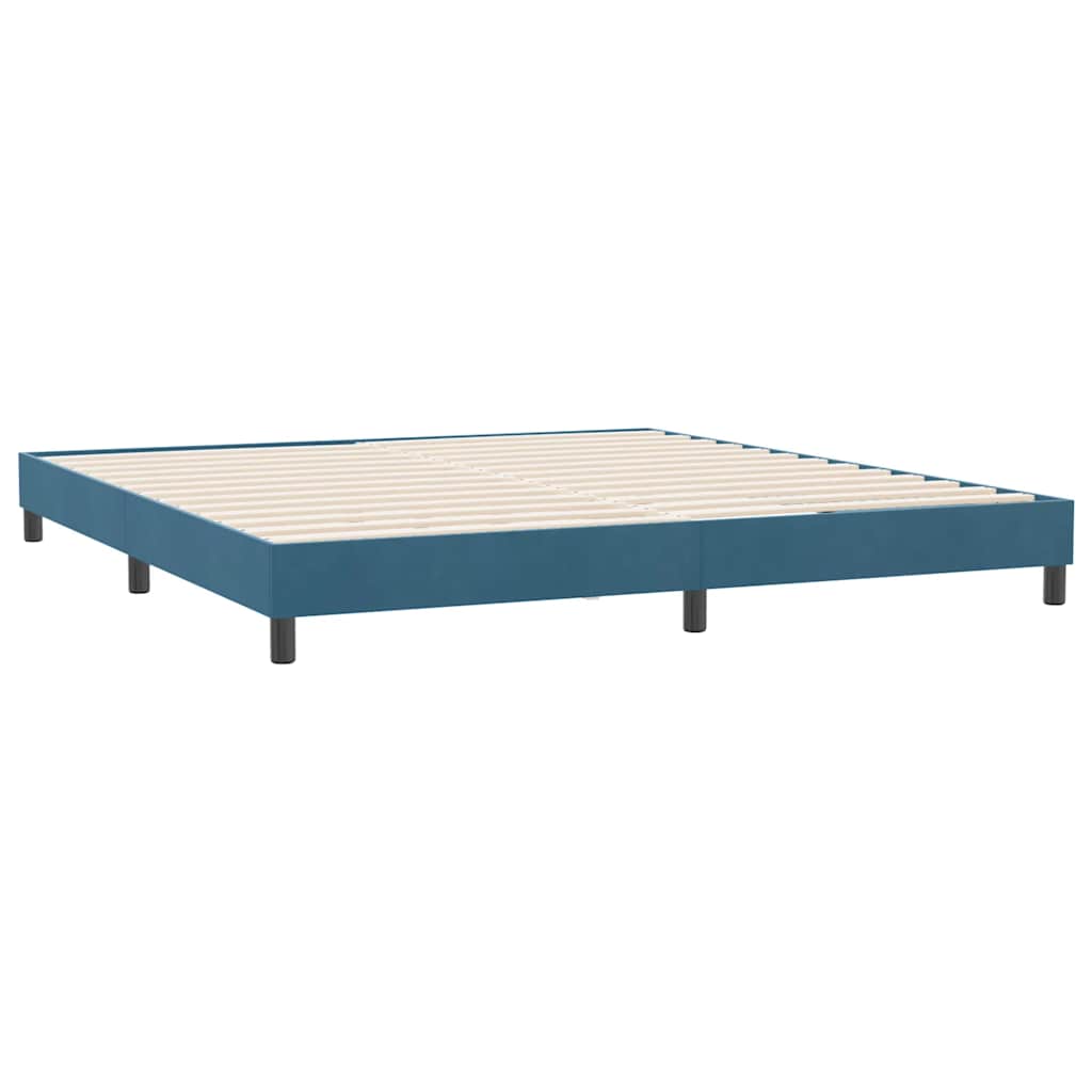 Bedframe zonder matras 180x220 cm fluweel donkerblauw is nu te koop bij PeponiXL, paradijselijk wonen!