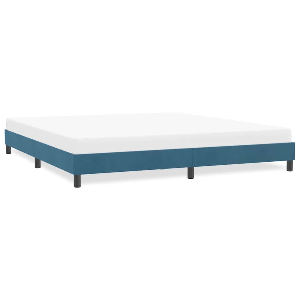 Bedframe zonder matras 180x220 cm fluweel donkerblauw is nu te koop bij PeponiXL, paradijselijk wonen!