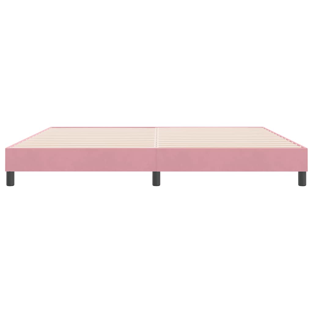Bedframe zonder matras 180x220 cm fluweel roze is nu te koop bij PeponiXL, paradijselijk wonen!
