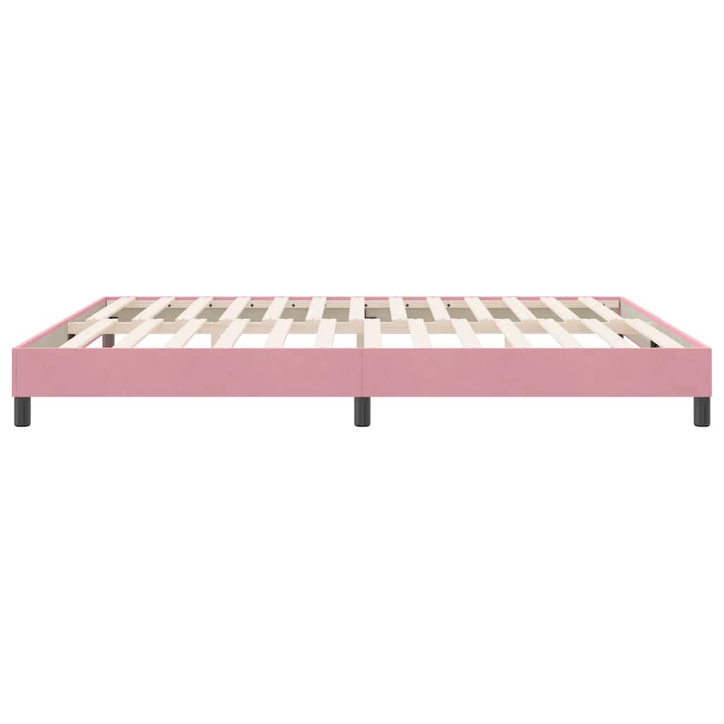 Bedframe zonder matras 180x220 cm fluweel roze is nu te koop bij PeponiXL, paradijselijk wonen!