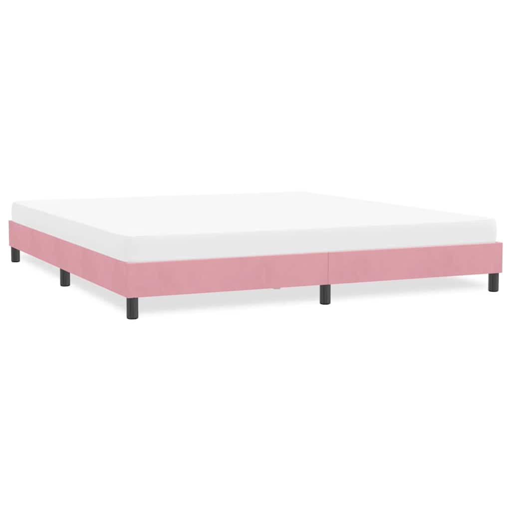Bedframe zonder matras 180x220 cm fluweel roze is nu te koop bij PeponiXL, paradijselijk wonen!