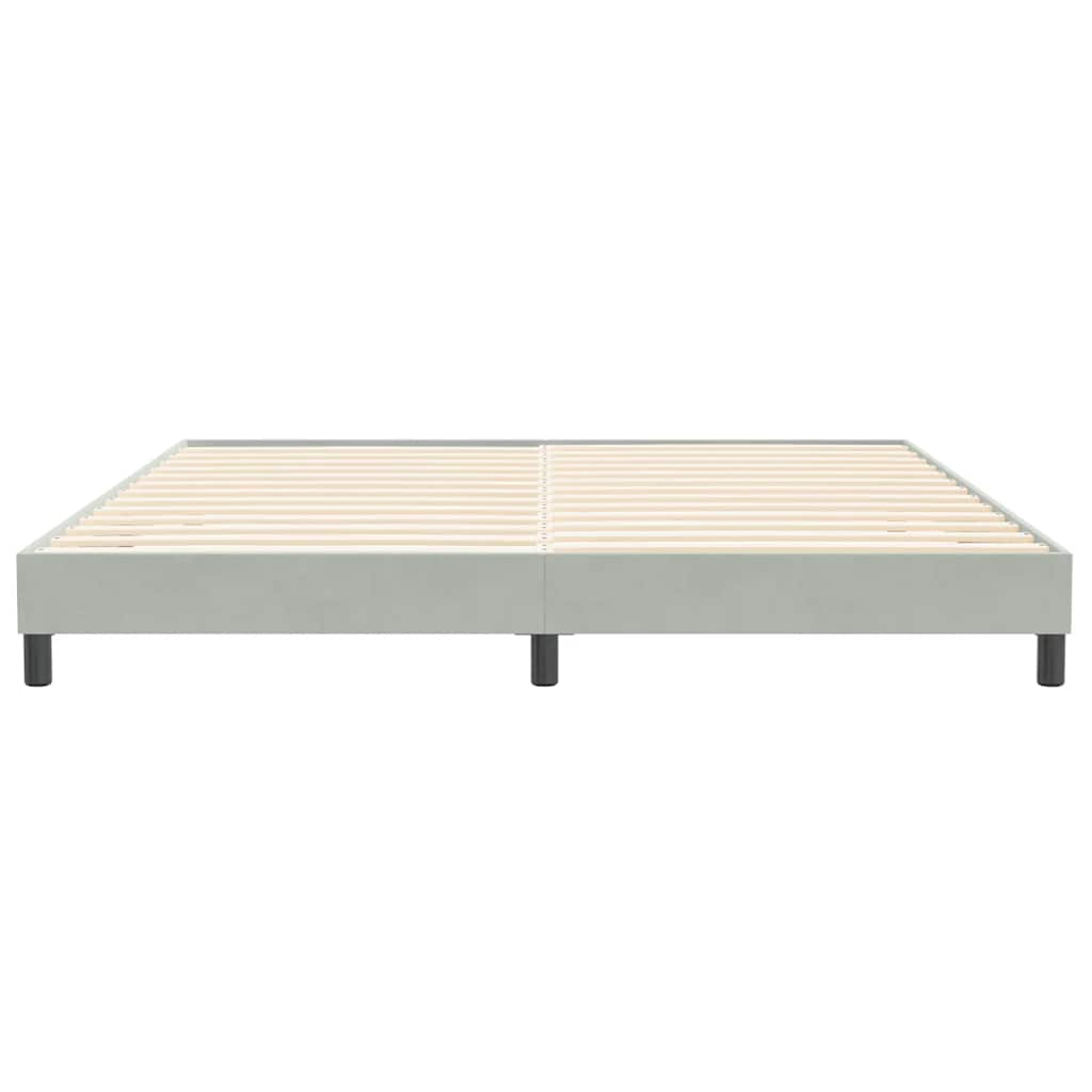 Bedframe zonder matras 200x220 cm fluweel lichtgrijs is nu te koop bij PeponiXL, paradijselijk wonen!
