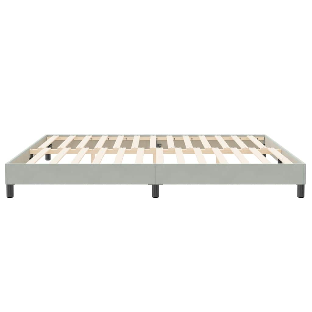 Bedframe zonder matras 200x220 cm fluweel lichtgrijs is nu te koop bij PeponiXL, paradijselijk wonen!